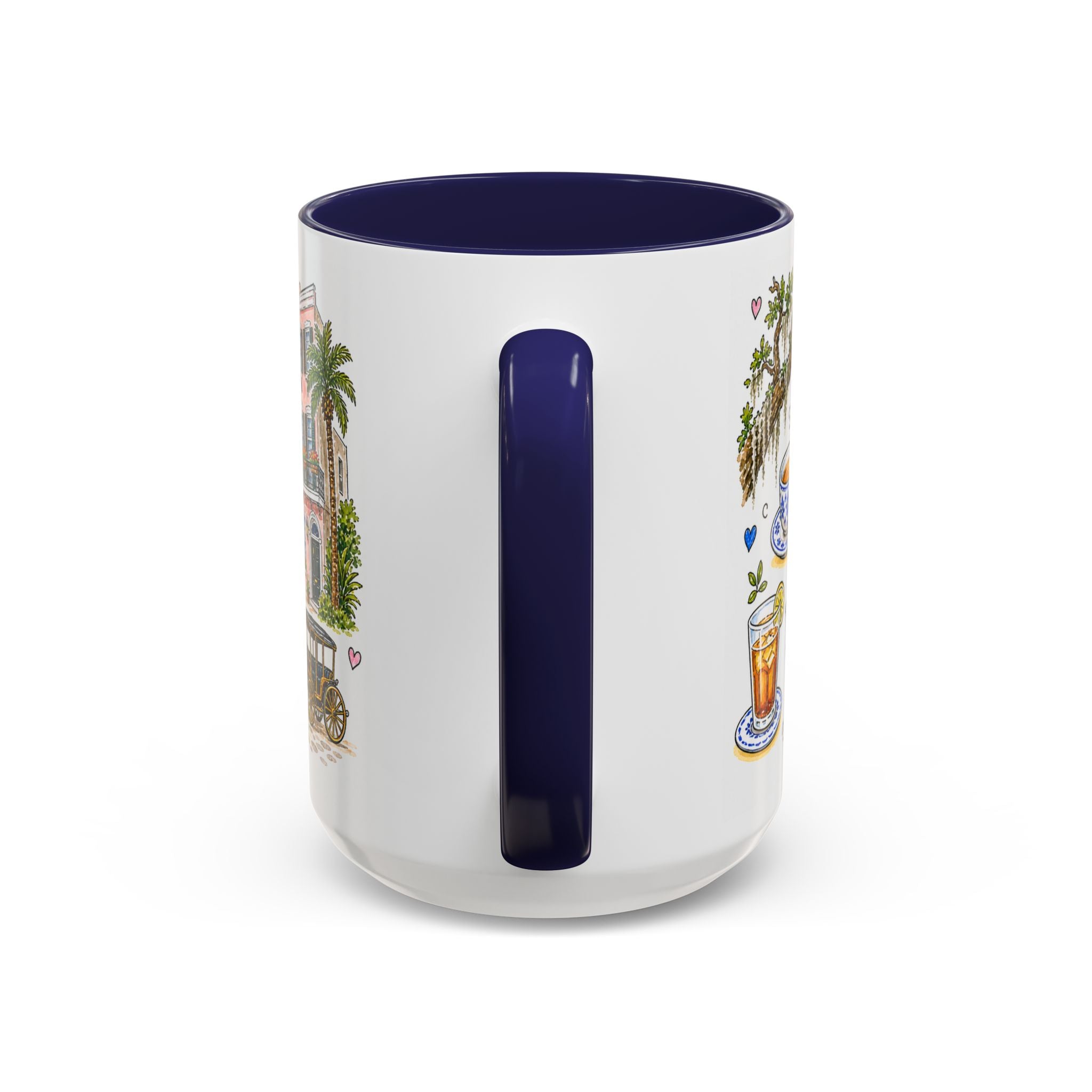 Savannah Illustrated Travel Mug | City Souvenir Accent Coffee Mug | 11oz 15oz Ceramic Cup