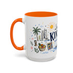 Kinshasa Coffee Mug | DR Congo Souvenir Travel Gift | Accent Color Ceramic 11oz 15oz