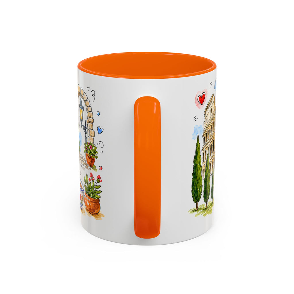 Rome Travel Mug | European City Souvenir Accent Coffee Mug | 11oz 15oz Ceramic Cup