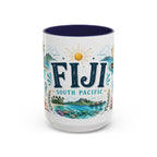 Fiji Coffee Mug | Travel Destination Souvenir Gift | Accent Color Ceramic 11oz 15oz