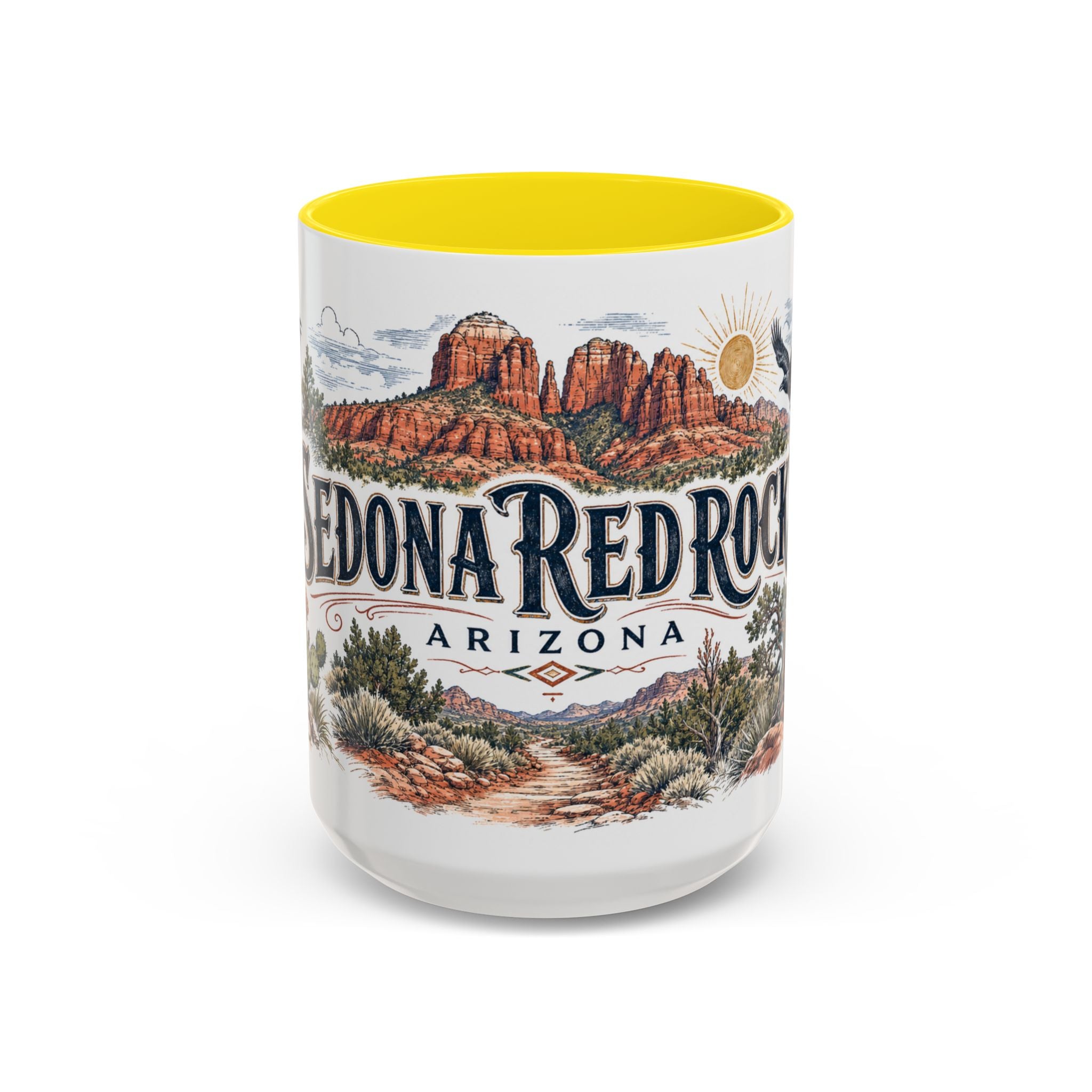 Sedona Red Rocks Mug, Arizona Travel Souvenir, Bucket List Gift, Accent Ceramic Coffee Mug 11oz 15oz