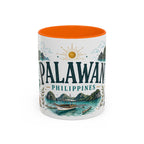Palawan Coffee Mug | Travel Destination Souvenir Gift | Accent Color Ceramic 11oz 15oz