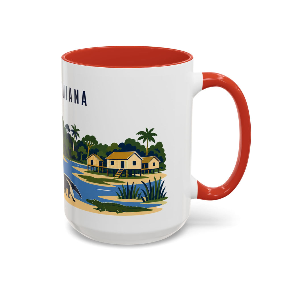 French Guiana Coffee Mug | Travel Souvenir Accent Mug | Country Gift Ceramic Cup 11oz 15oz