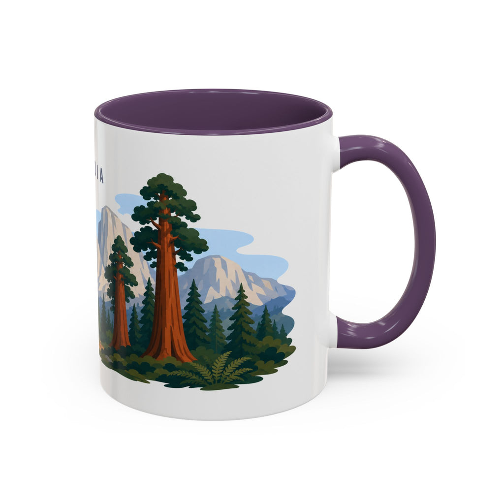 Sequoia National Park Coffee Mug | Solid Color Block Park Souvenir | 11oz 15oz Accent Mug