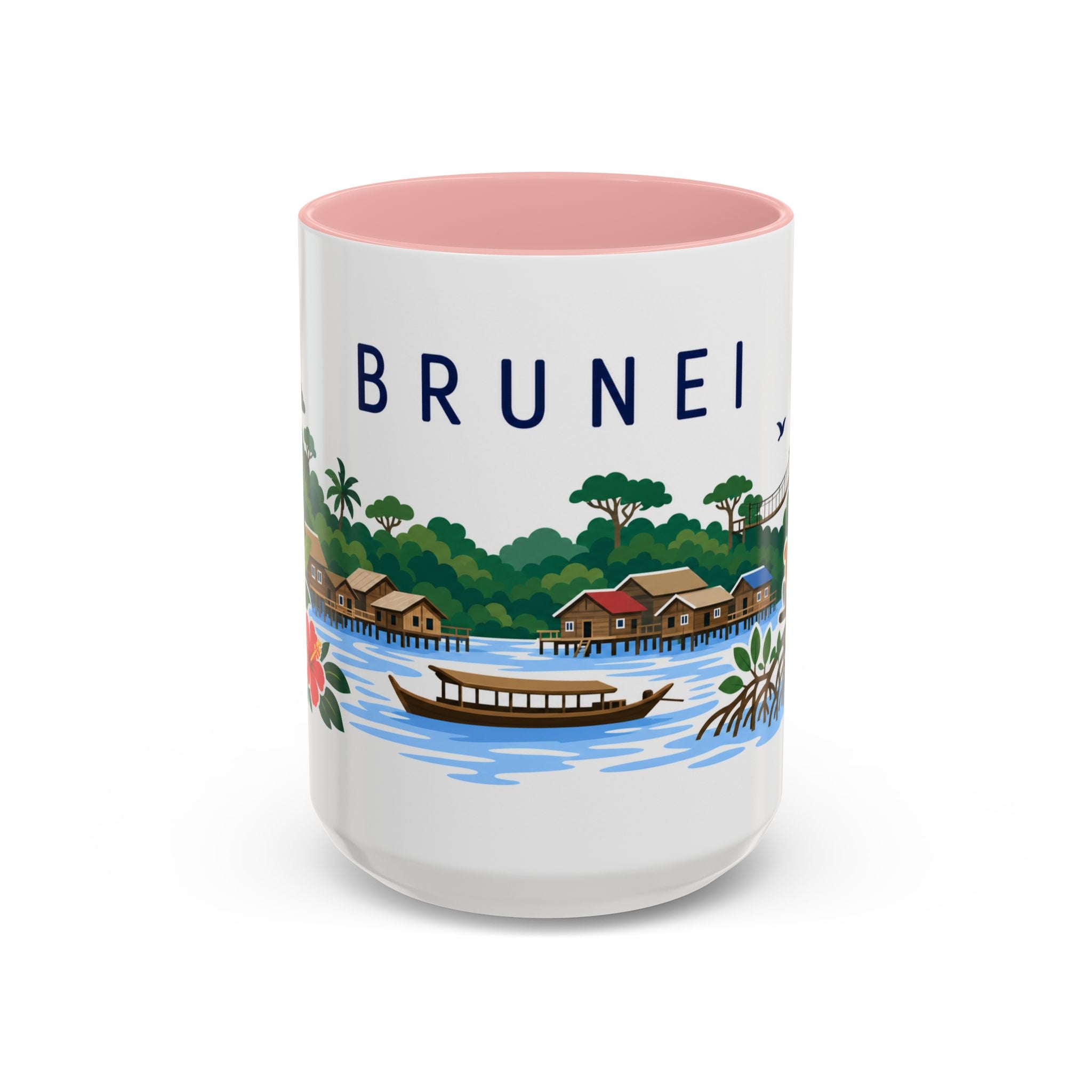 Brunei Coffee Mug | Travel Souvenir Accent Mug | Country Gift Ceramic Cup 11oz 15oz