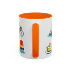 Key West Illustrated Travel Mug | City Souvenir Accent Coffee Mug | 11oz 15oz Ceramic Cup
