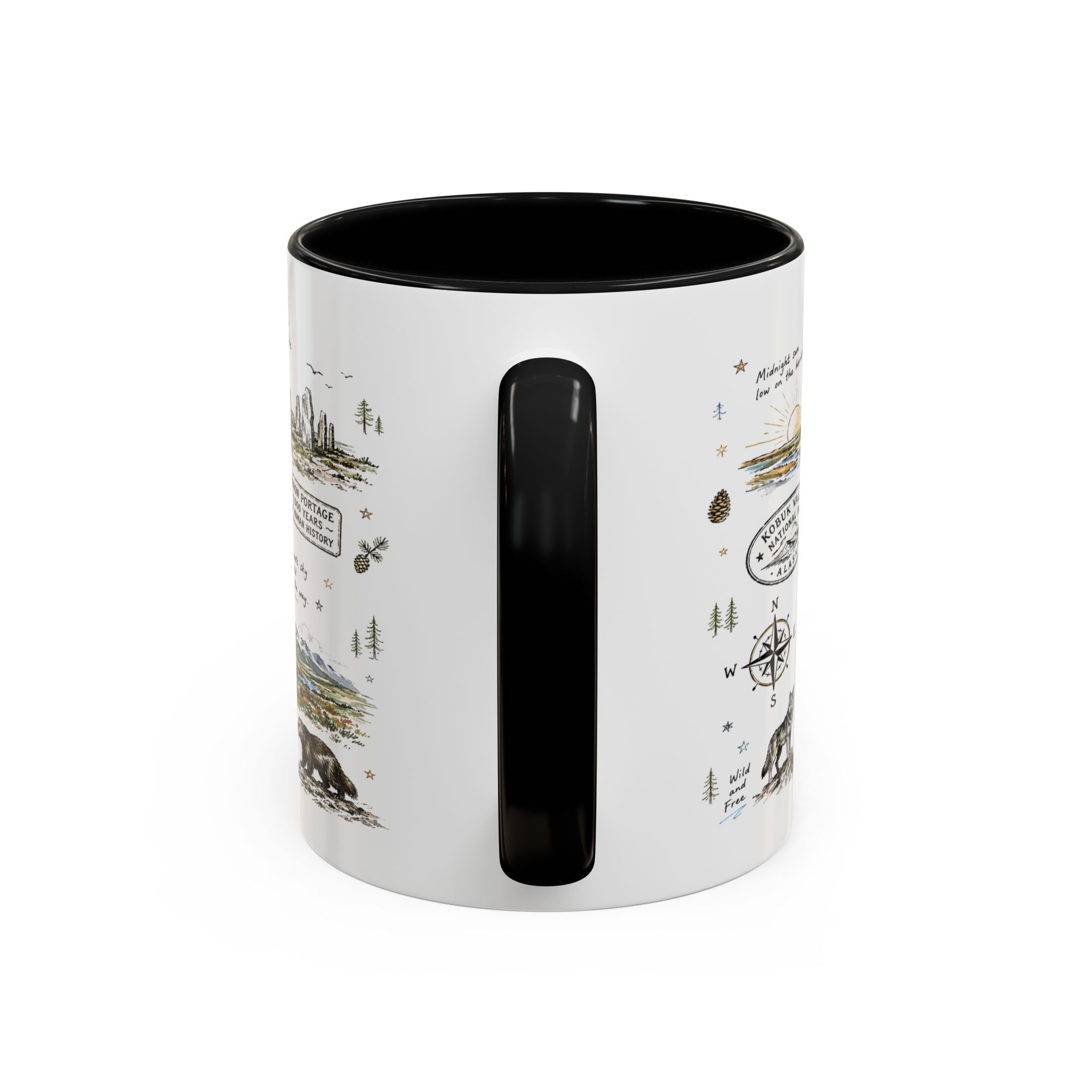 Kobuk Valley National Park Coffee Mug | Alaska Arctic Sand Dunes Gift | Accent Color Ceramic 11oz 15oz