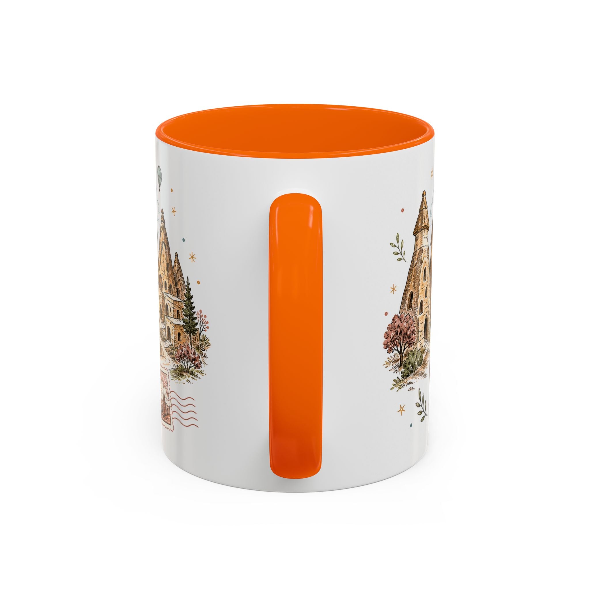 Cappadocia Coffee Mug | Travel Destination Souvenir Gift | Accent Color Ceramic 11oz 15oz