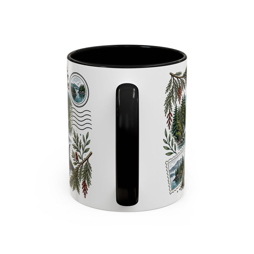 Queen Charlotte Sound Coffee Mug | Travel Destination Souvenir Gift | Accent Color Ceramic 11oz 15oz