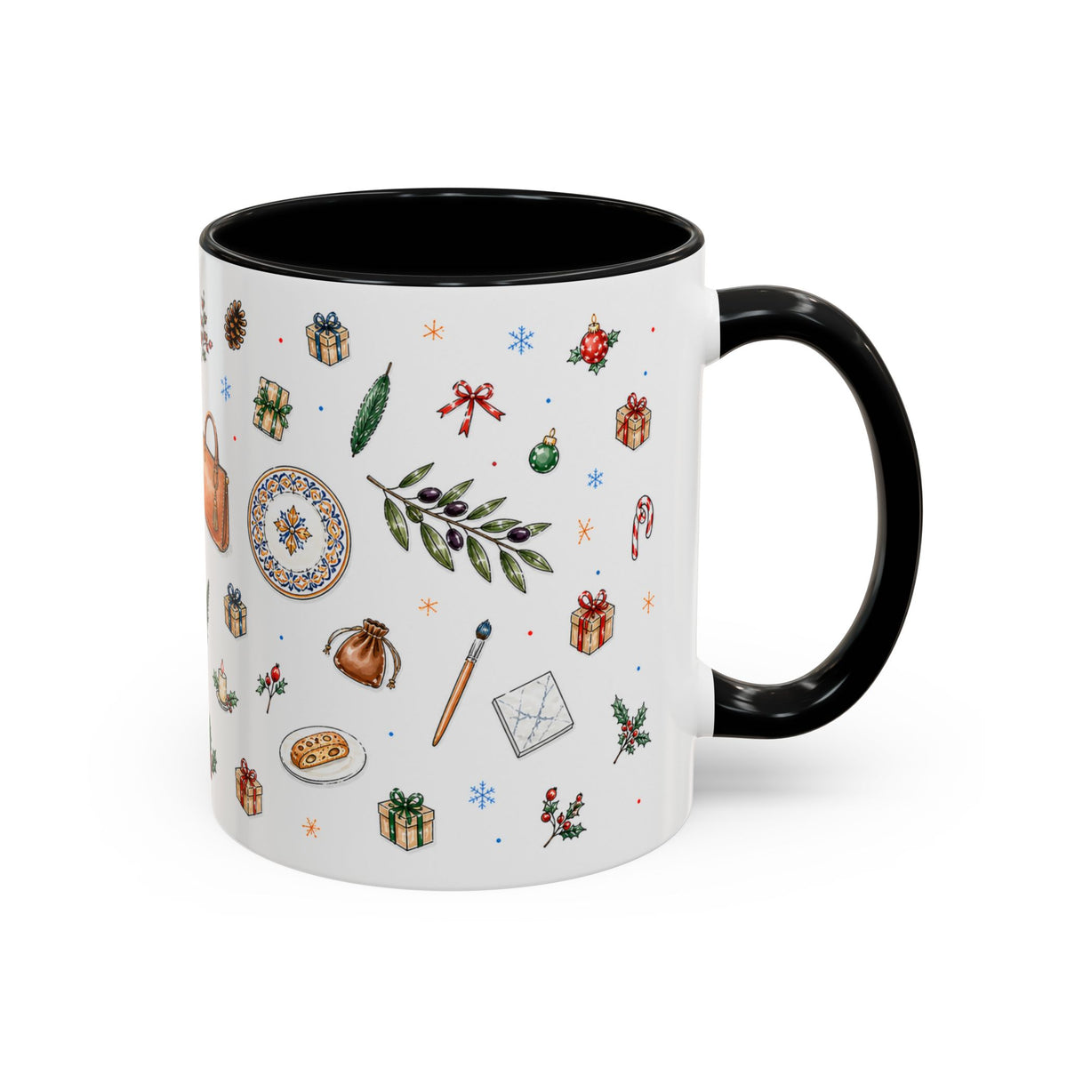 Florence Christmas Mug | Watercolor City Souvenir | Ceramic Coffee Cup (11oz 15oz)
