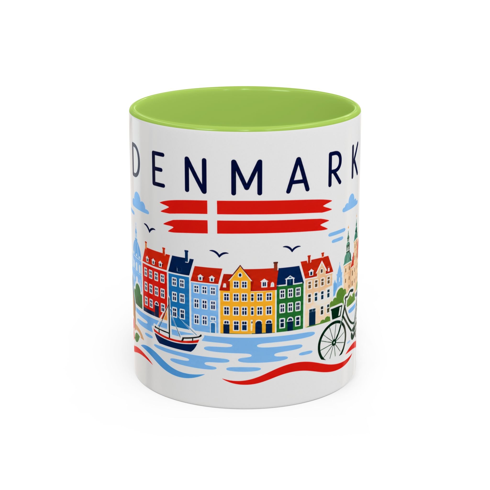 Denmark Coffee Mug | Travel Souvenir Accent Mug | Country Gift Ceramic Cup 11oz 15oz