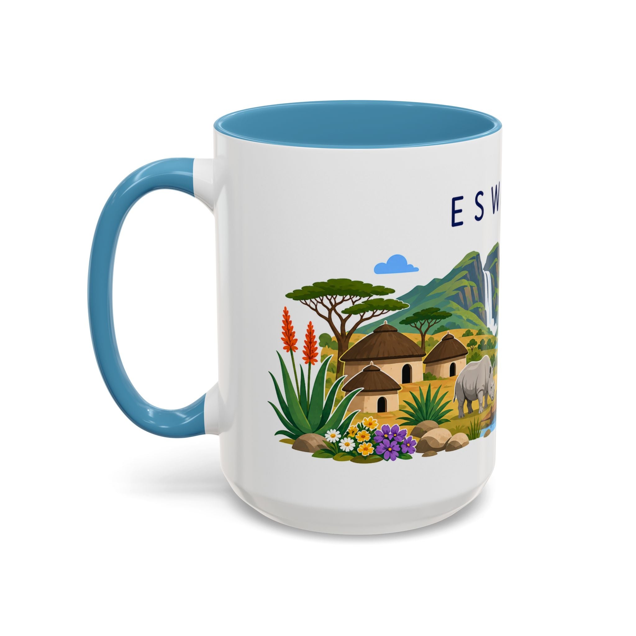 Eswatini Coffee Mug | Travel Souvenir Accent Mug | Country Gift Ceramic Cup 11oz 15oz