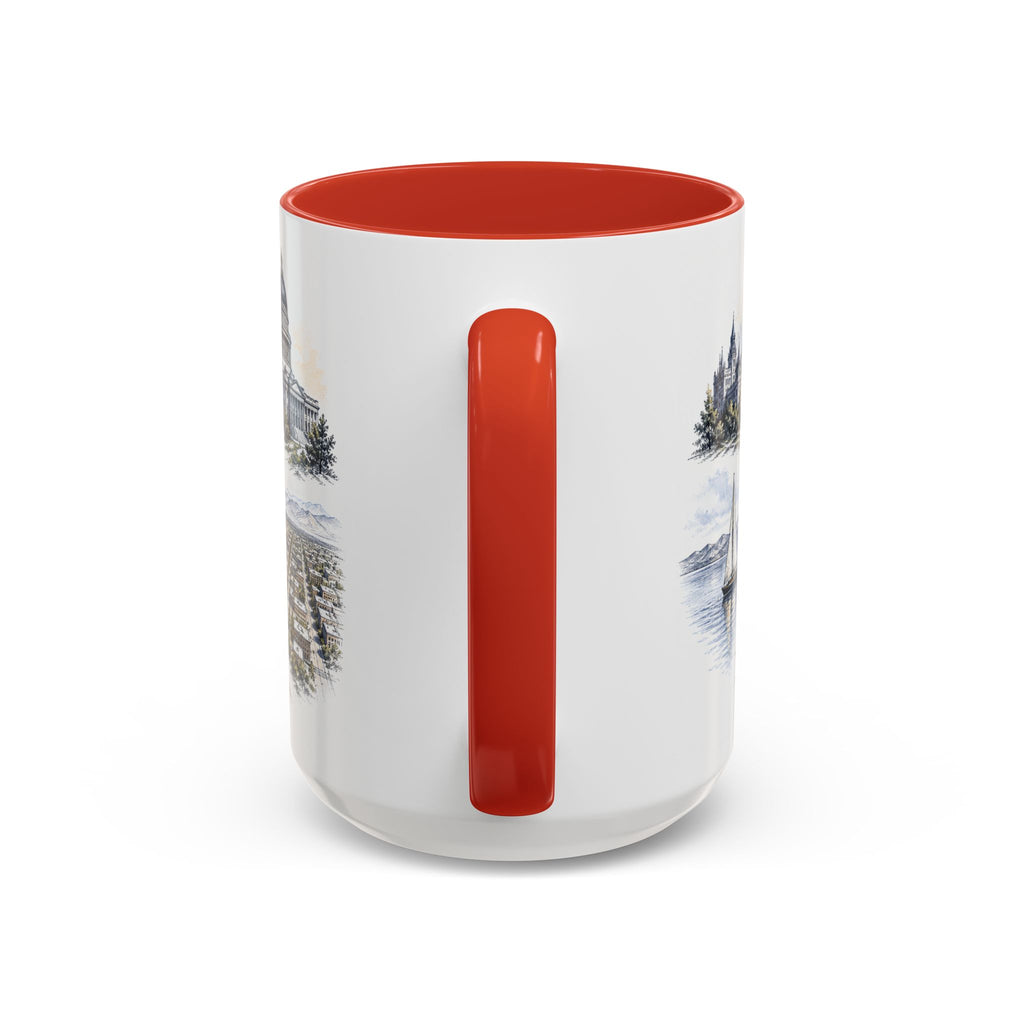 Salt Lake City Coffee Mug | United States Travel Souvenir | Vintage Illustrated City Gift | 11 oz 15 oz Accent Mug