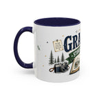 Grandpa's Stories Are The Best Coffee Mug | Gift From Grandkids | Accent Color Ceramic 11oz 15oz