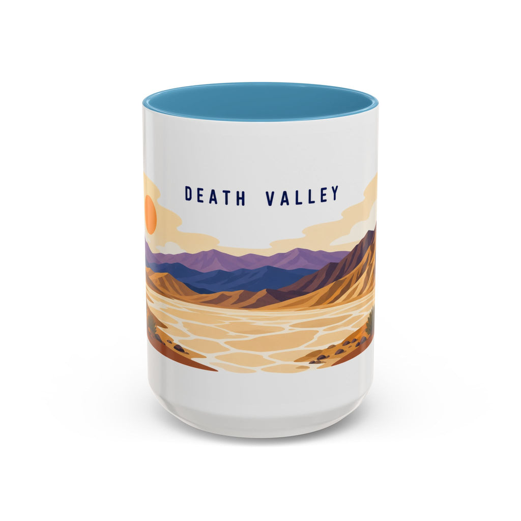 Death Valley National Park Coffee Mug | Solid Color Block Park Souvenir | 11oz 15oz Accent Mug