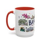 Bangalore Coffee Mug | India Souvenir Travel Gift | Accent Color Ceramic 11oz 15oz