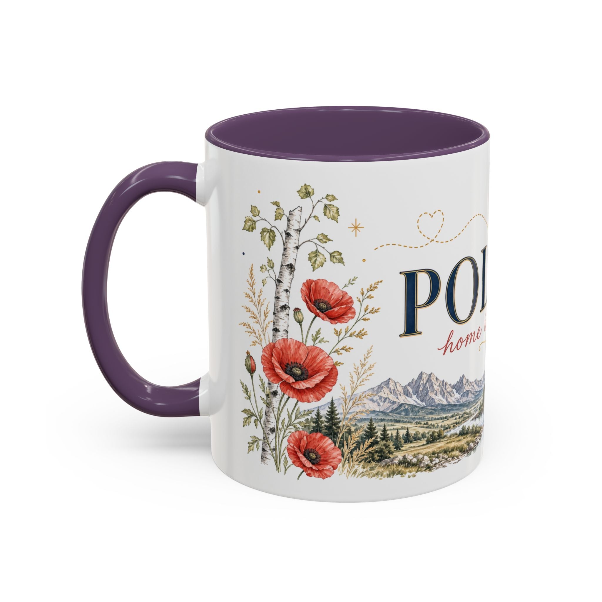 Poland Home Country Mug | Moving Away Gift | Long Distance Friendship | 11 oz 15 oz Accent Mug