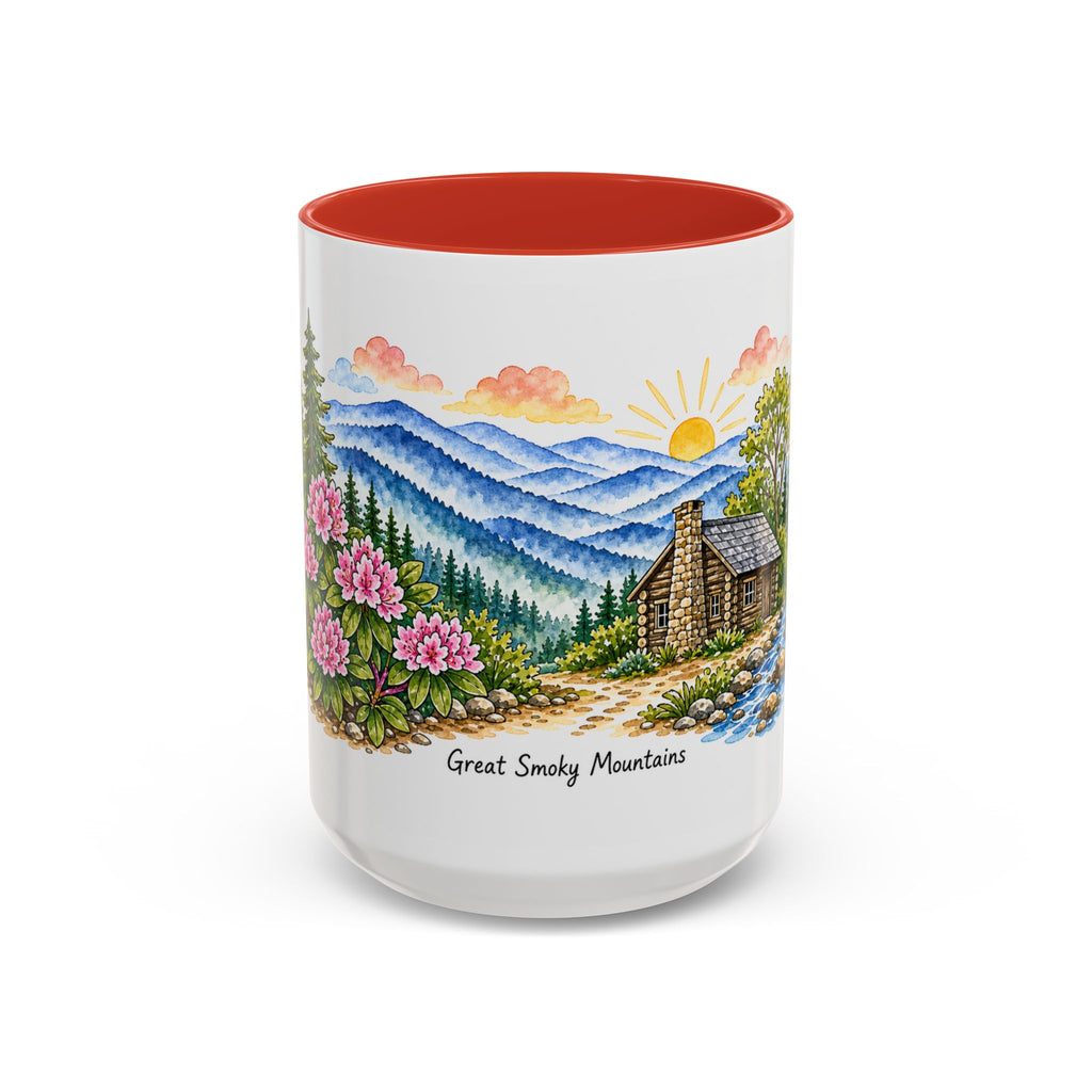 Great Smoky Mountains National Park Mug | US Travel Souvenir Accent Coffee Mug | 11oz 15oz Ceramic Cup