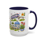 Kuala Lumpur Illustrated Travel Mug | City Souvenir Accent Coffee Mug | 11oz 15oz Ceramic Cup