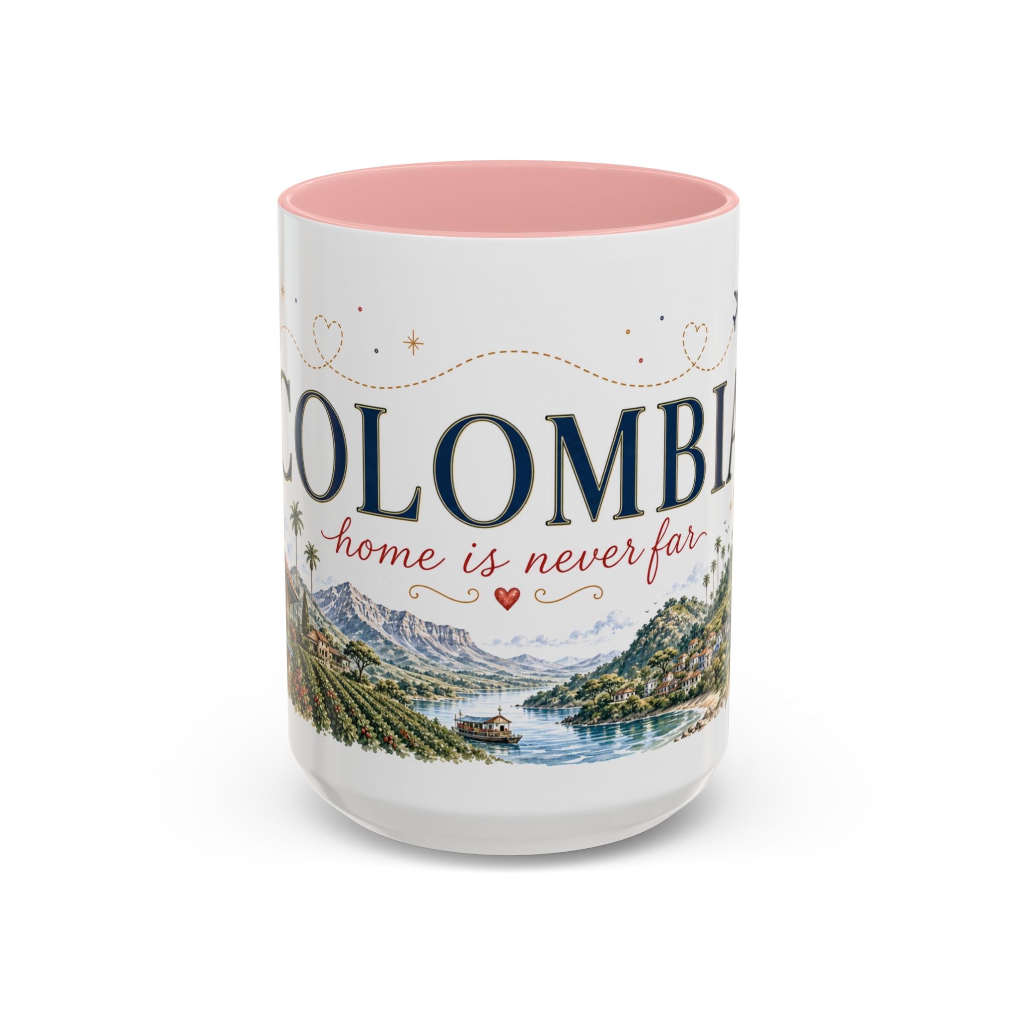 Colombia Home Country Mug | Moving Away Gift | Long Distance Friendship | 11 oz 15 oz Accent Mug