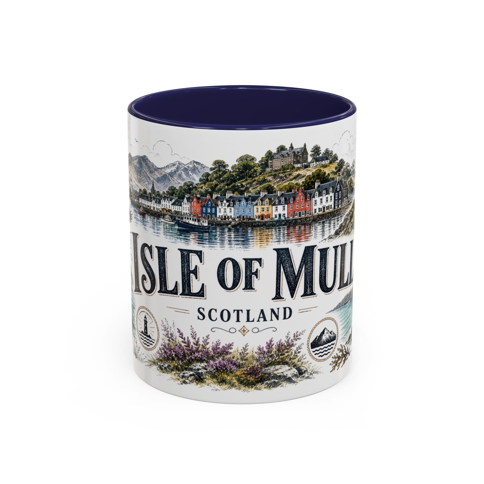 Isle of Mull Mug, Scotland Travel Souvenir, Bucket List Gift, Accent Ceramic Coffee Mug 11oz 15oz