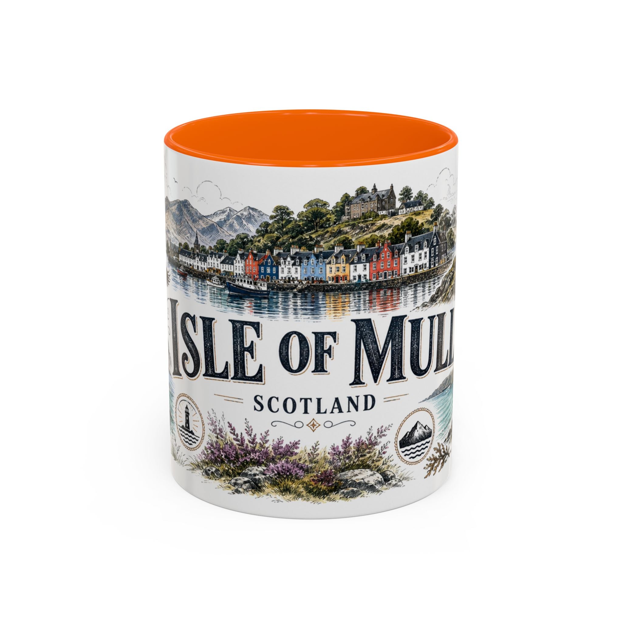 Isle of Mull Mug, Scotland Travel Souvenir, Bucket List Gift, Accent Ceramic Coffee Mug 11oz 15oz