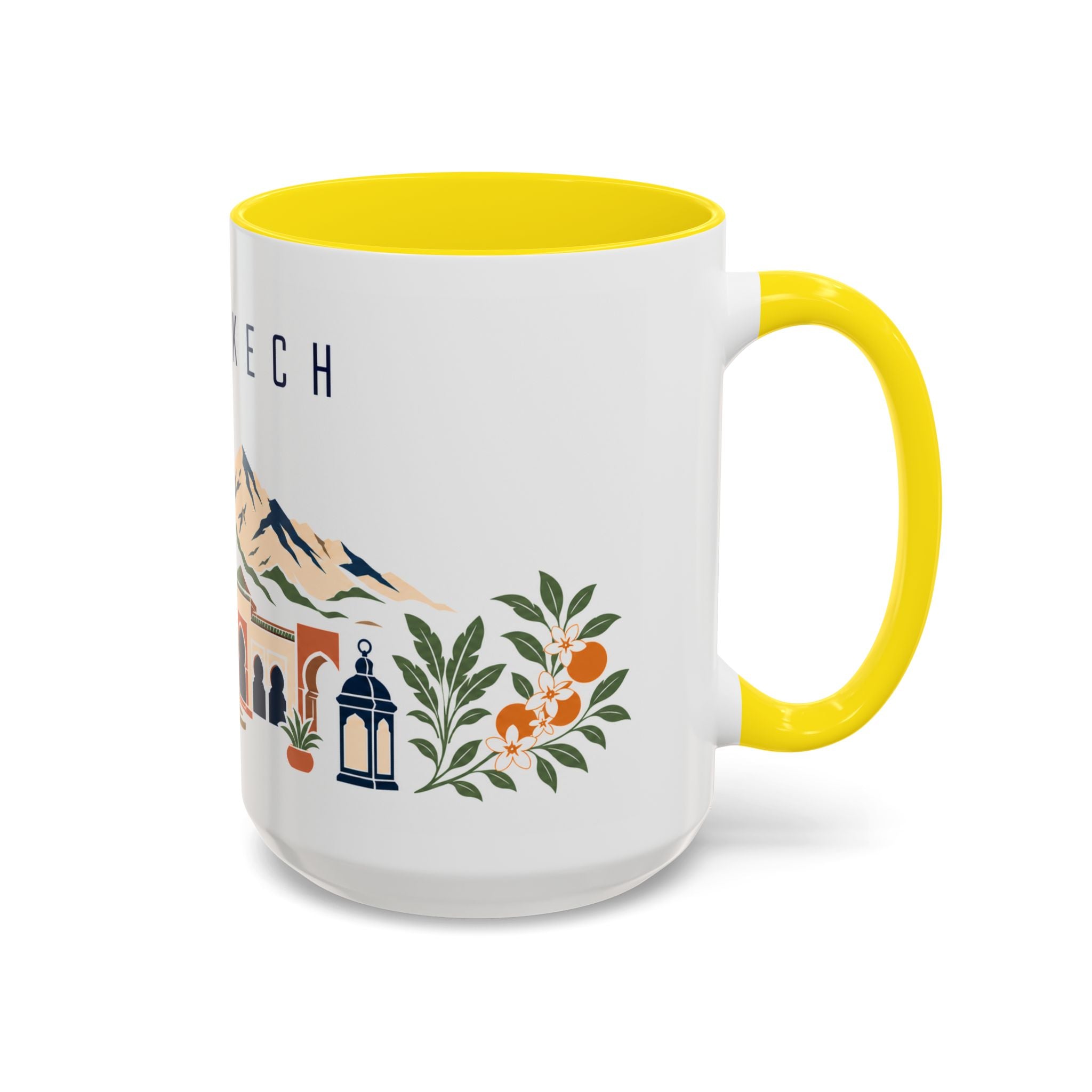 Marrakech Coffee Mug | Morocco Travel Souvenir | Porcelain Decal City Gift | 11oz 15oz Accent Mug