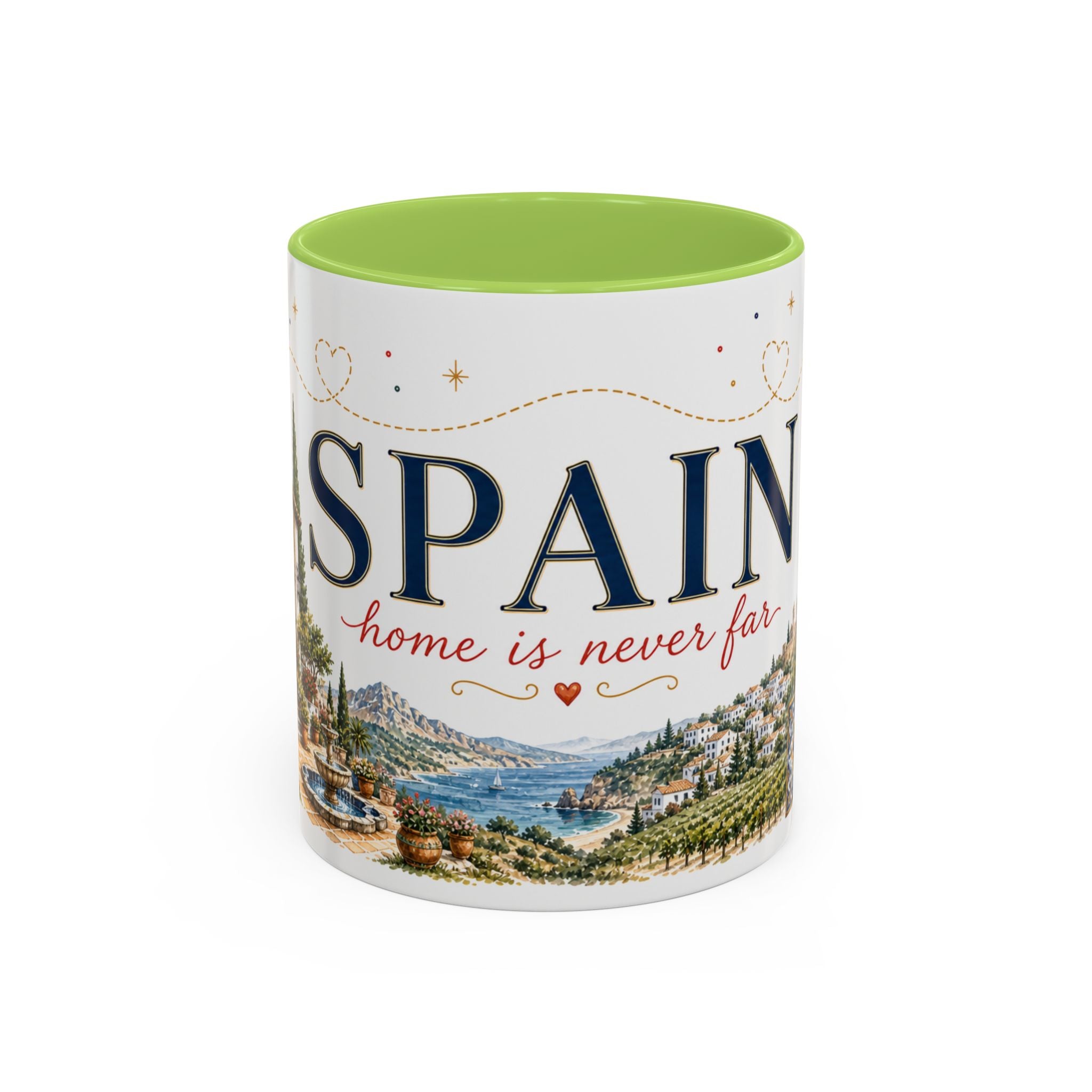 Spain Home Country Mug | Moving Away Gift | Long Distance Friendship | 11 oz 15 oz Accent Mug