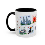 Kuala Lumpur Coffee Mug | Postage Stamp Collage Mug | Travel Souvenir Accent Cup 11oz 15oz