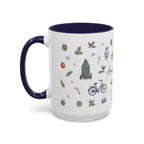 Amsterdam Christmas Watercolor Mug | Festive City Souvenir Coffee Cup