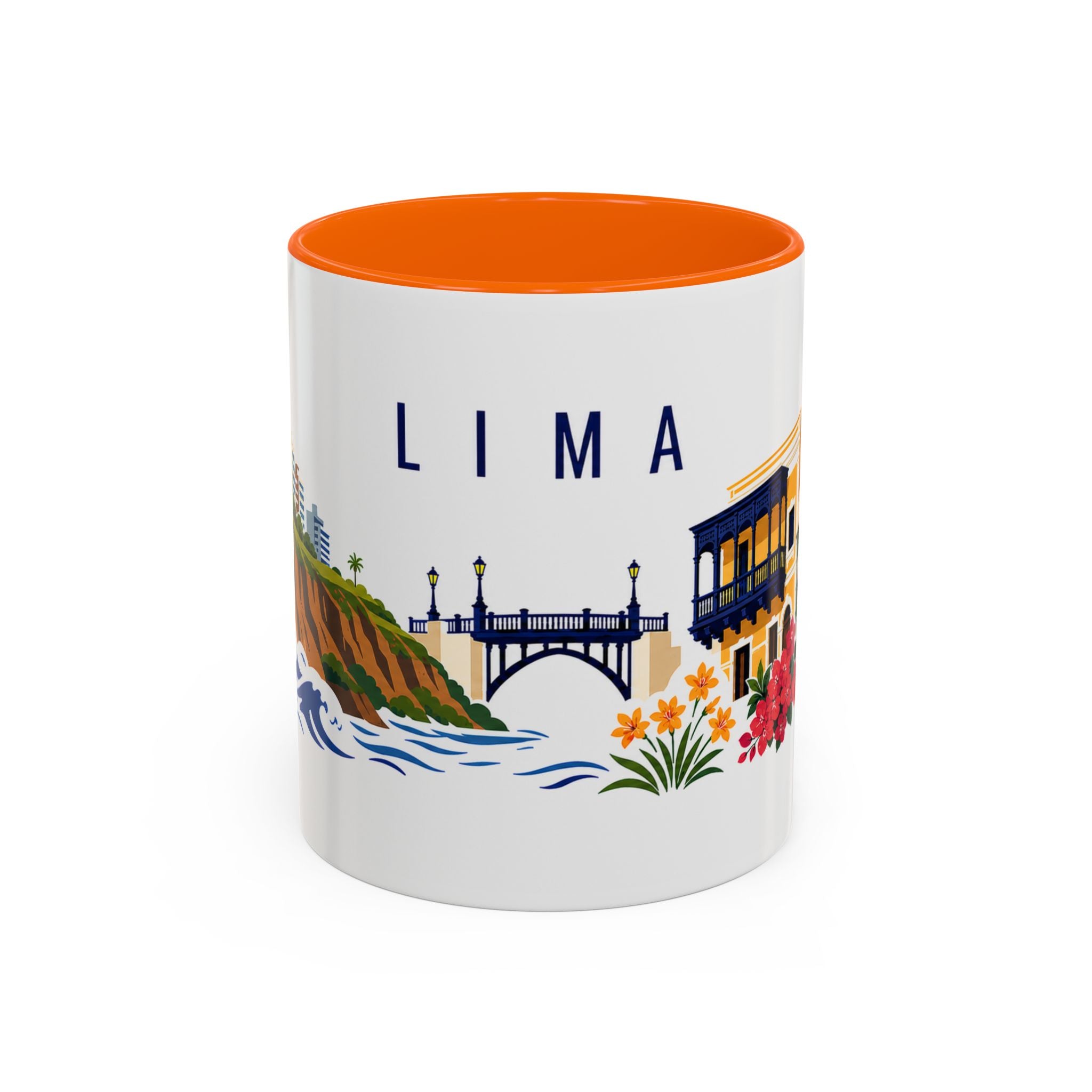 Lima Coffee Mug | Peru Travel Souvenir | Porcelain Decal City Gift | 11oz 15oz Accent Mug
