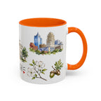 Raleigh Illustrated Travel Mug | City Souvenir Accent Coffee Mug | 11oz 15oz Ceramic Cup