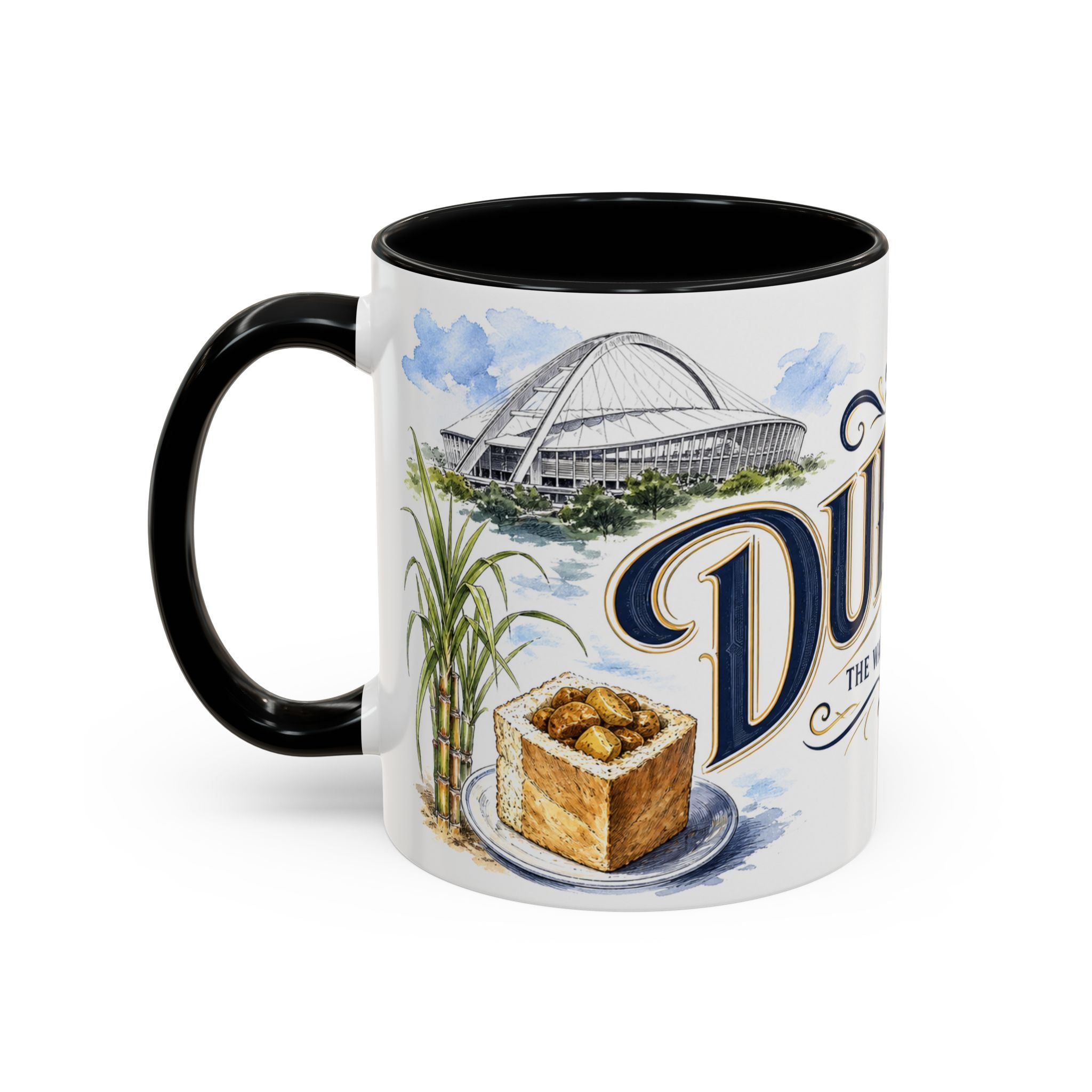 Durban Coffee Mug | South Africa Travel Souvenir | Vintage Illustrated City Gift | 11 oz 15 oz Accent Mug