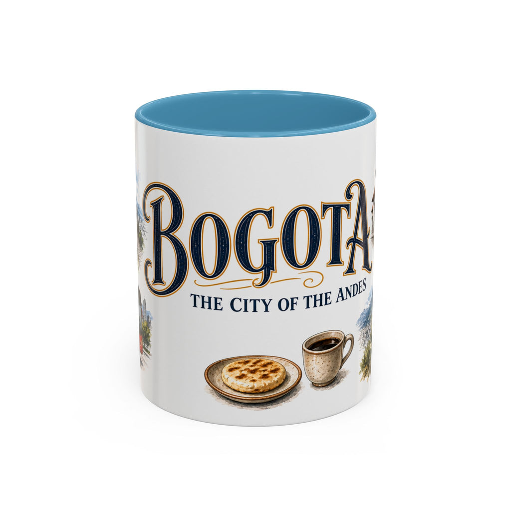 Bogota Coffee Mug | Colombia Travel Souvenir | Vintage Illustrated City Gift | 11 oz 15 oz Accent Mug