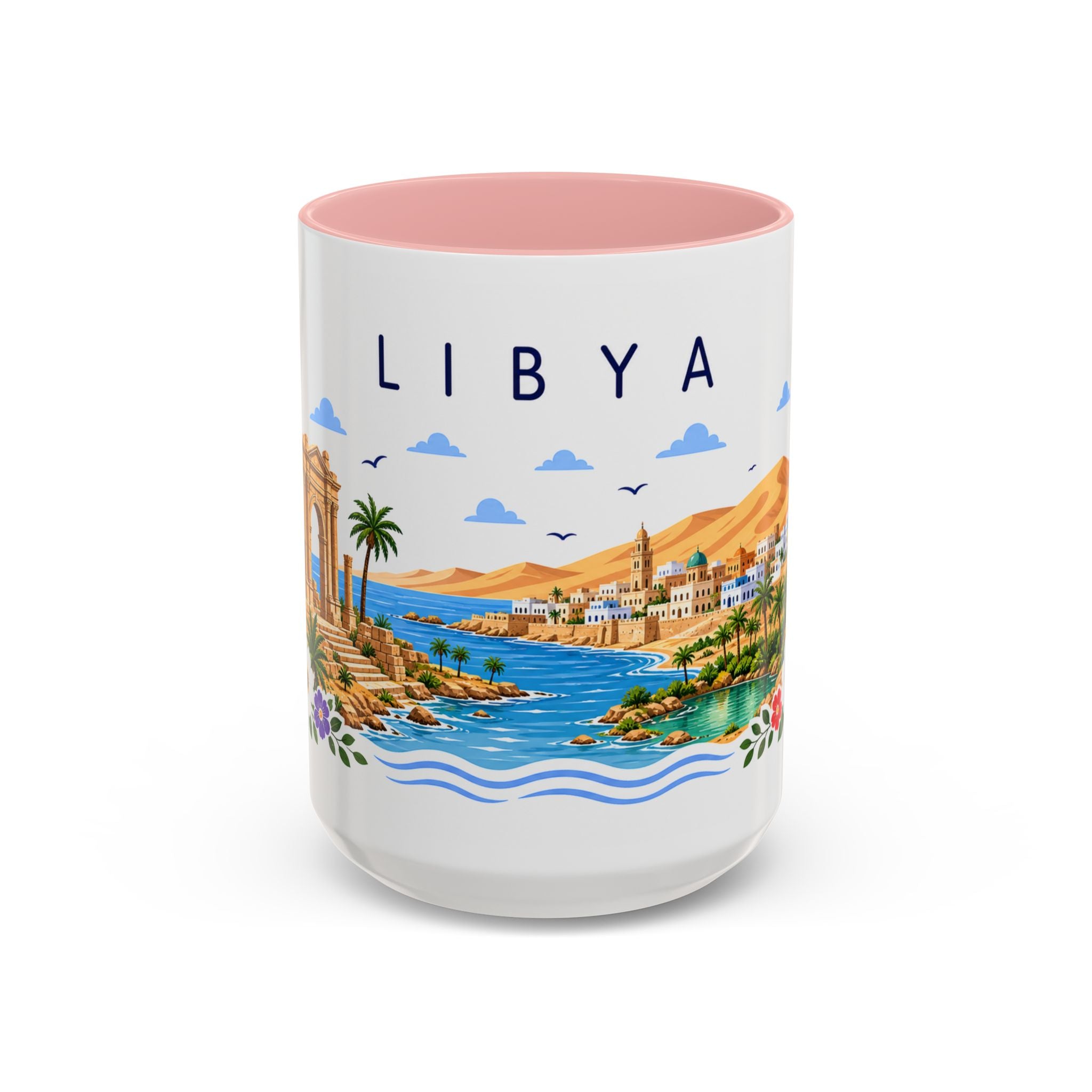 Libya Coffee Mug | Travel Souvenir Accent Mug | Place Gift Ceramic Cup 11oz 15oz