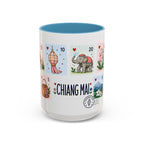 Chiang Mai Coffee Mug | Postage Stamp Collage Mug | Travel Souvenir Accent Cup 11oz 15oz