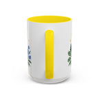 Capricorn Zodiac Coffee Mug | Sea Goat and Floral Design | Astrology Birthday Gift | 11 oz 15 oz Ceramic Accent Mug