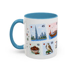 Dubai Coffee Mug | Postage Stamp Collage Mug | Travel Souvenir Accent Cup 11oz 15oz