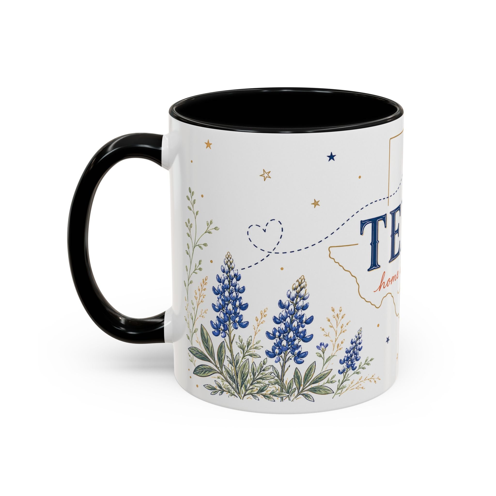 Texas State Map Mug | Bluebonnet Botanical Design, Home Reminder Coffee Cup
