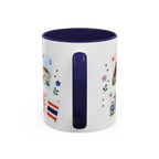 Chiang Mai Coffee Mug | Postage Stamp Collage Mug | Travel Souvenir Accent Cup 11oz 15oz