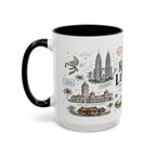 Kuala Lumpur Coffee Mug | Malaysia Souvenir Travel Gift | Accent Color Ceramic 11oz 15oz
