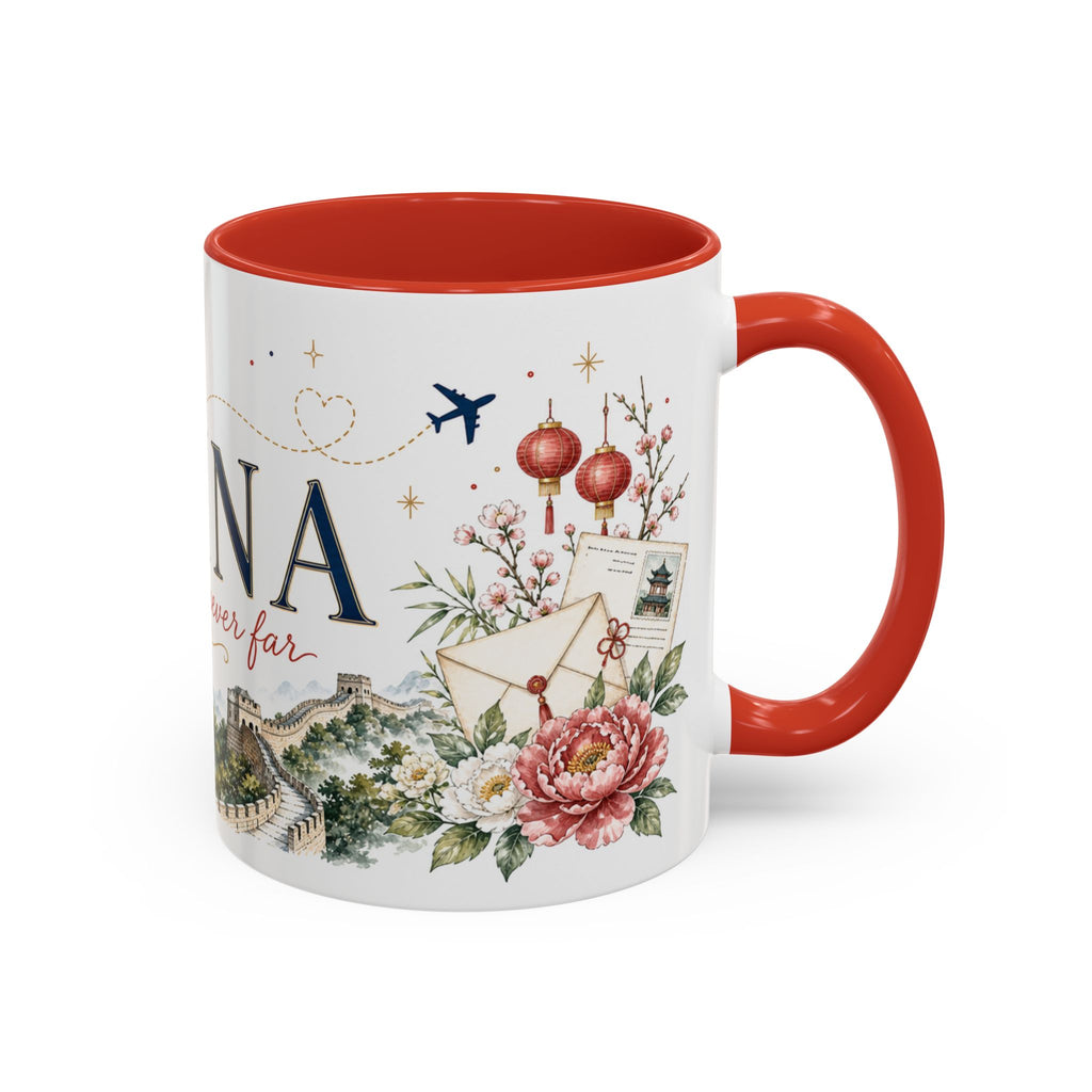 China Home Country Mug | Moving Away Gift | Long Distance Friendship | 11 oz 15 oz Accent Mug