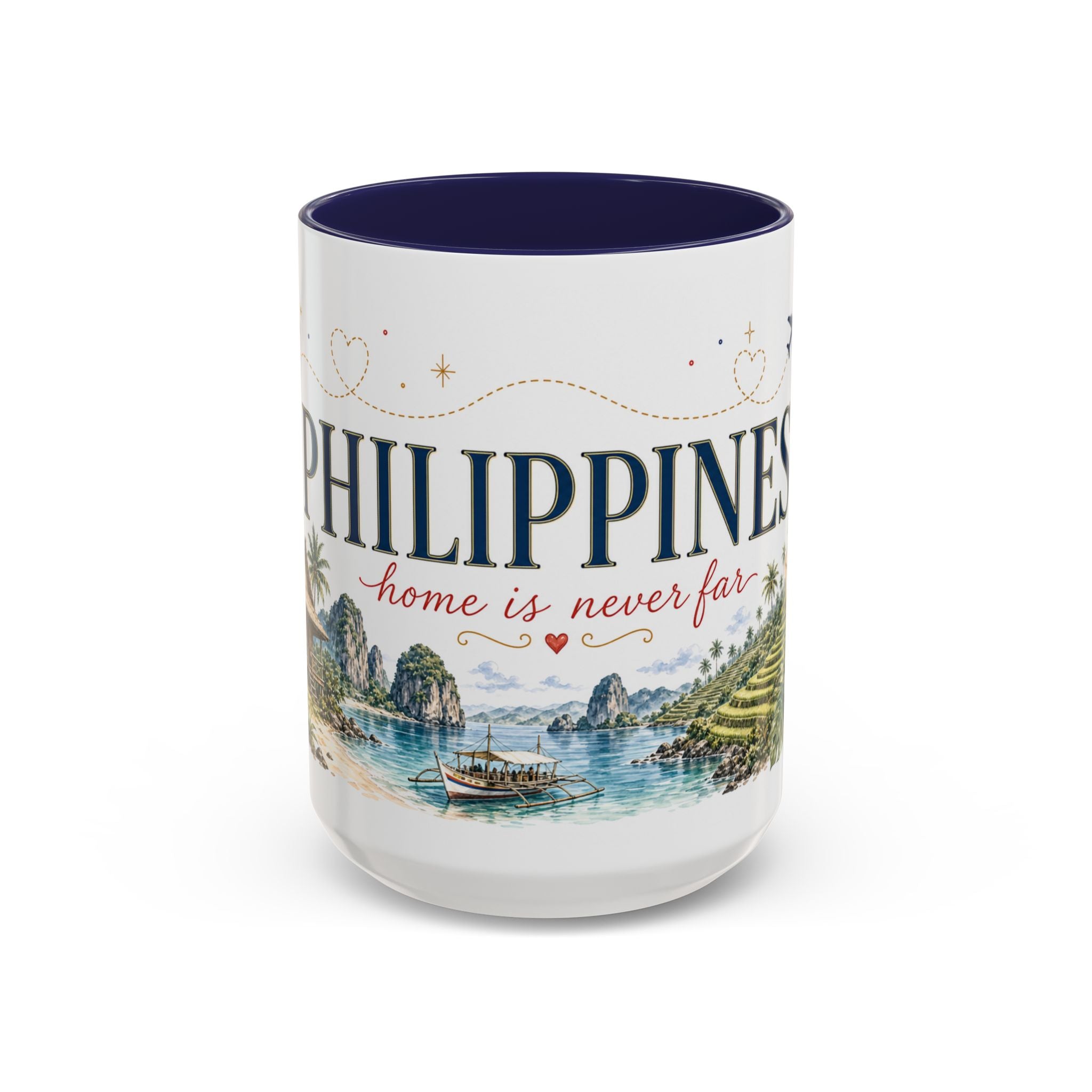 Philippines Home Country Mug | Moving Away Gift | Long Distance Friendship | 11 oz 15 oz Accent Mug