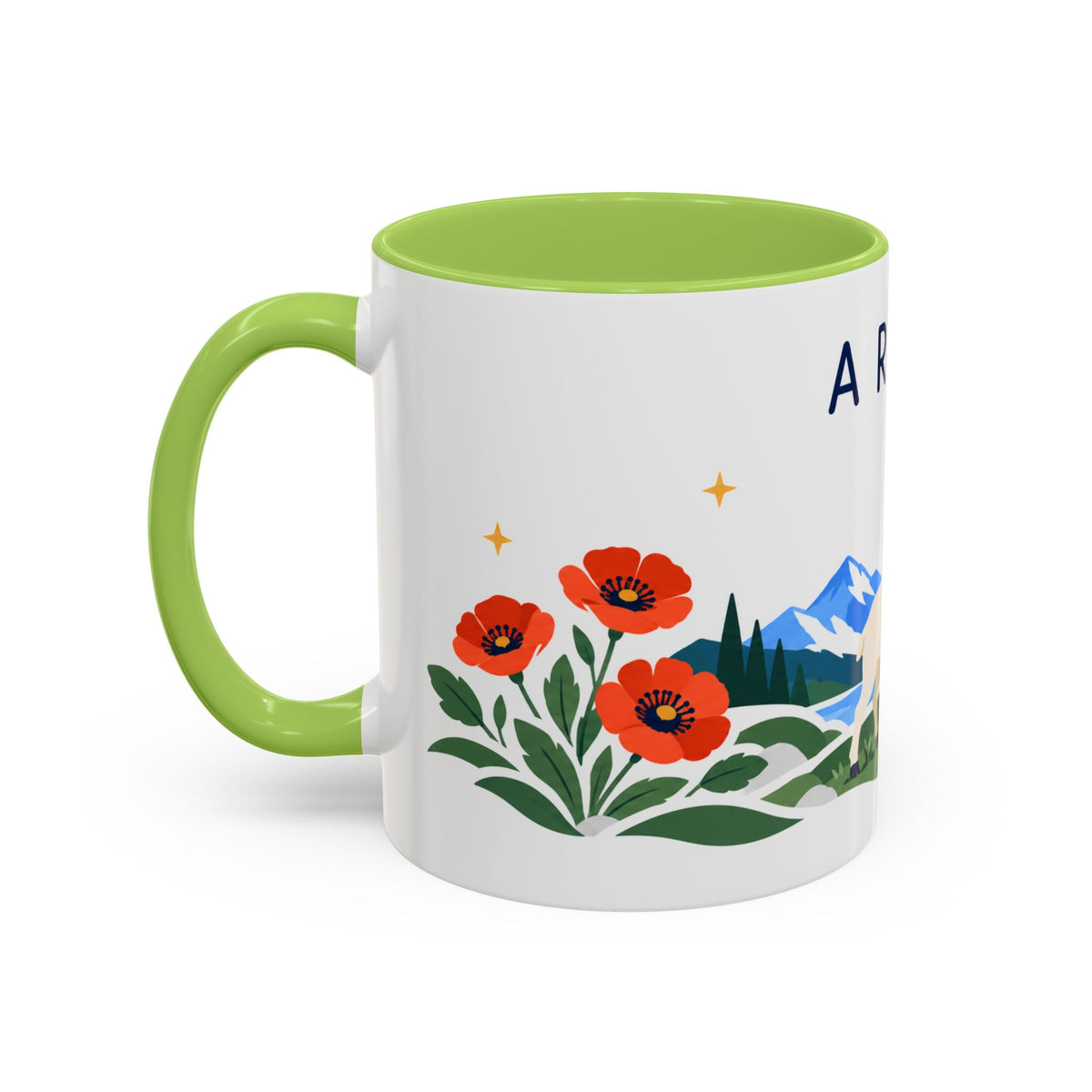 Aries Zodiac Coffee Mug | Ram and Floral Design | Astrology Birthday Gift | 11 oz 15 oz Ceramic Accent Mug