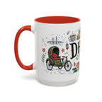 Dhaka Coffee Mug | Bangladesh Souvenir Travel Gift | Accent Color Ceramic 11oz 15oz