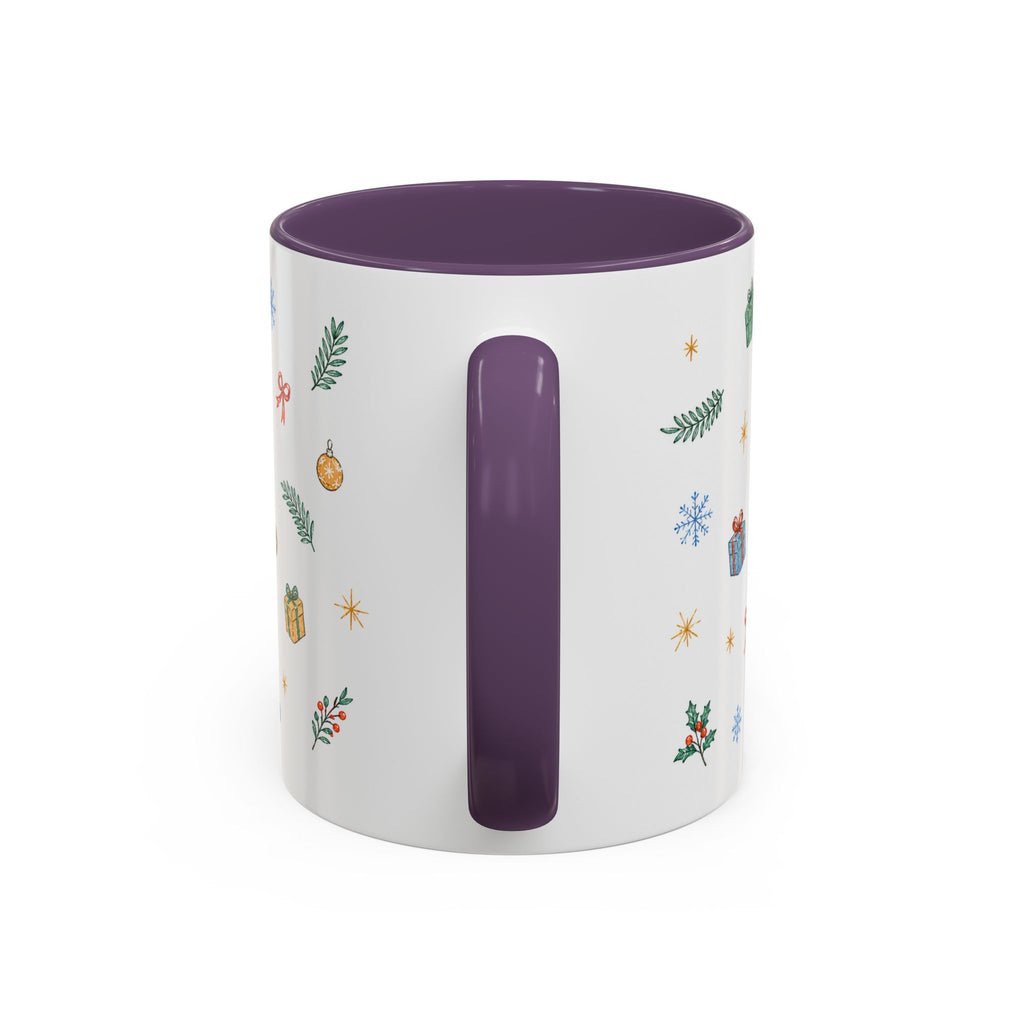 Angkor Christmas Mug | Watercolor Travel Souvenir | Holiday Gift | Accent Ceramic Coffee Cup 11oz 15oz
