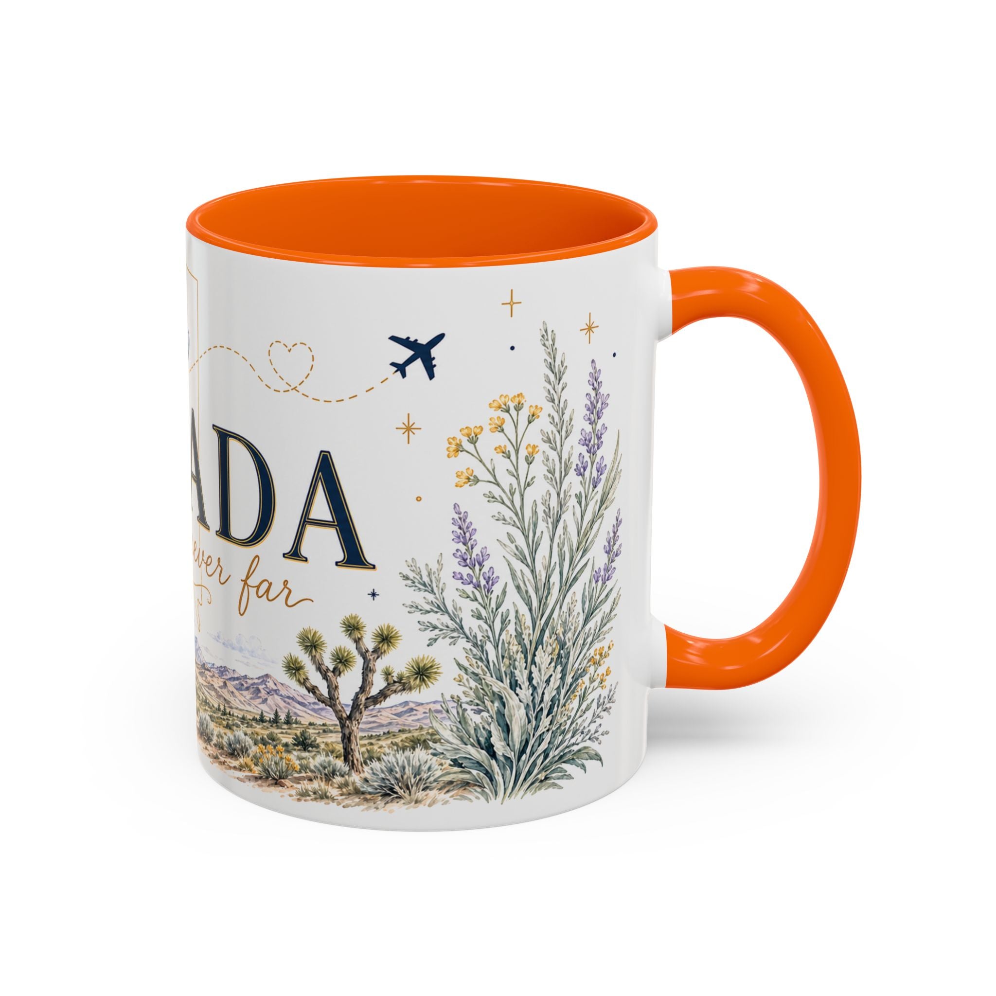 Nevada Home State Mug | Moving Away, Long Distance Friendship Gift | 11oz 15oz Accent Mug