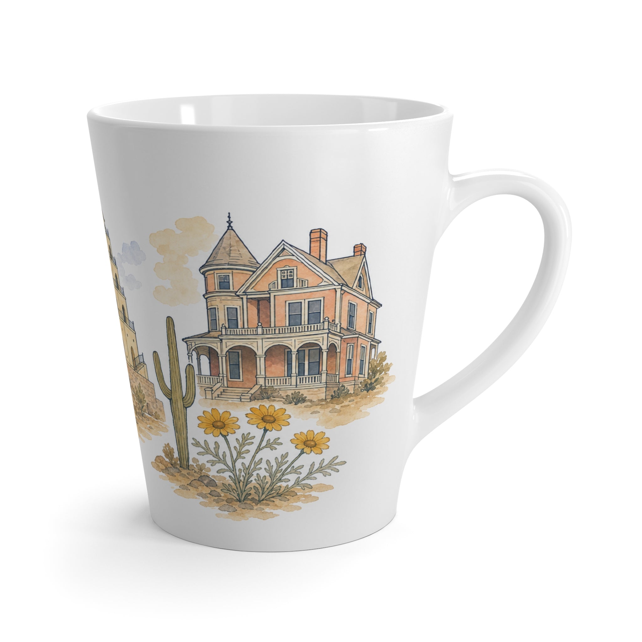 Phoenix Latte Mug | Watercolor City Travel Mug | 12 oz Ceramic Souvenir Gift