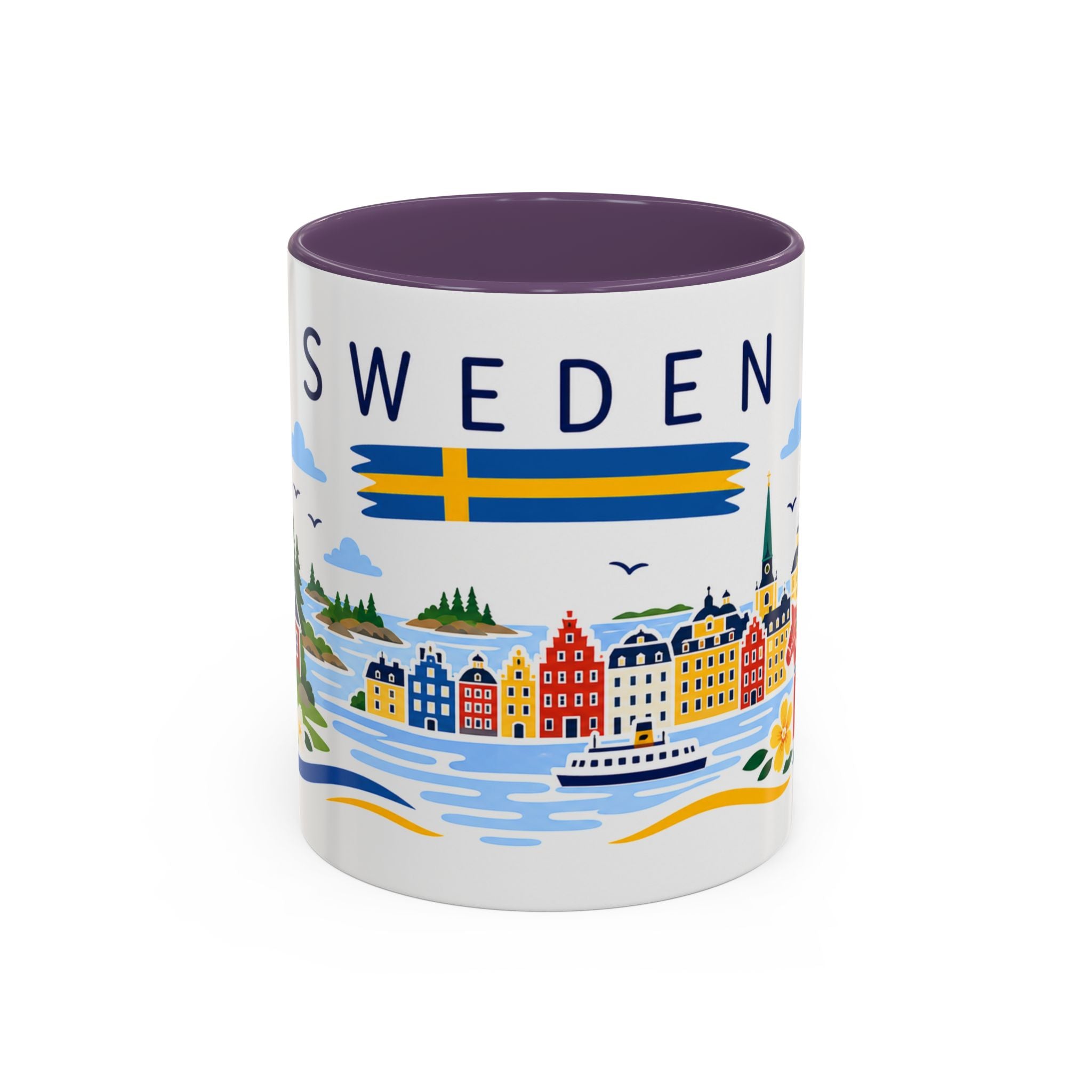 Sweden Coffee Mug | Travel Souvenir Accent Mug | Country Gift Ceramic Cup 11oz 15oz