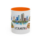 Tampa Illustrated Travel Mug | City Souvenir Accent Coffee Mug | 11oz 15oz Ceramic Cup